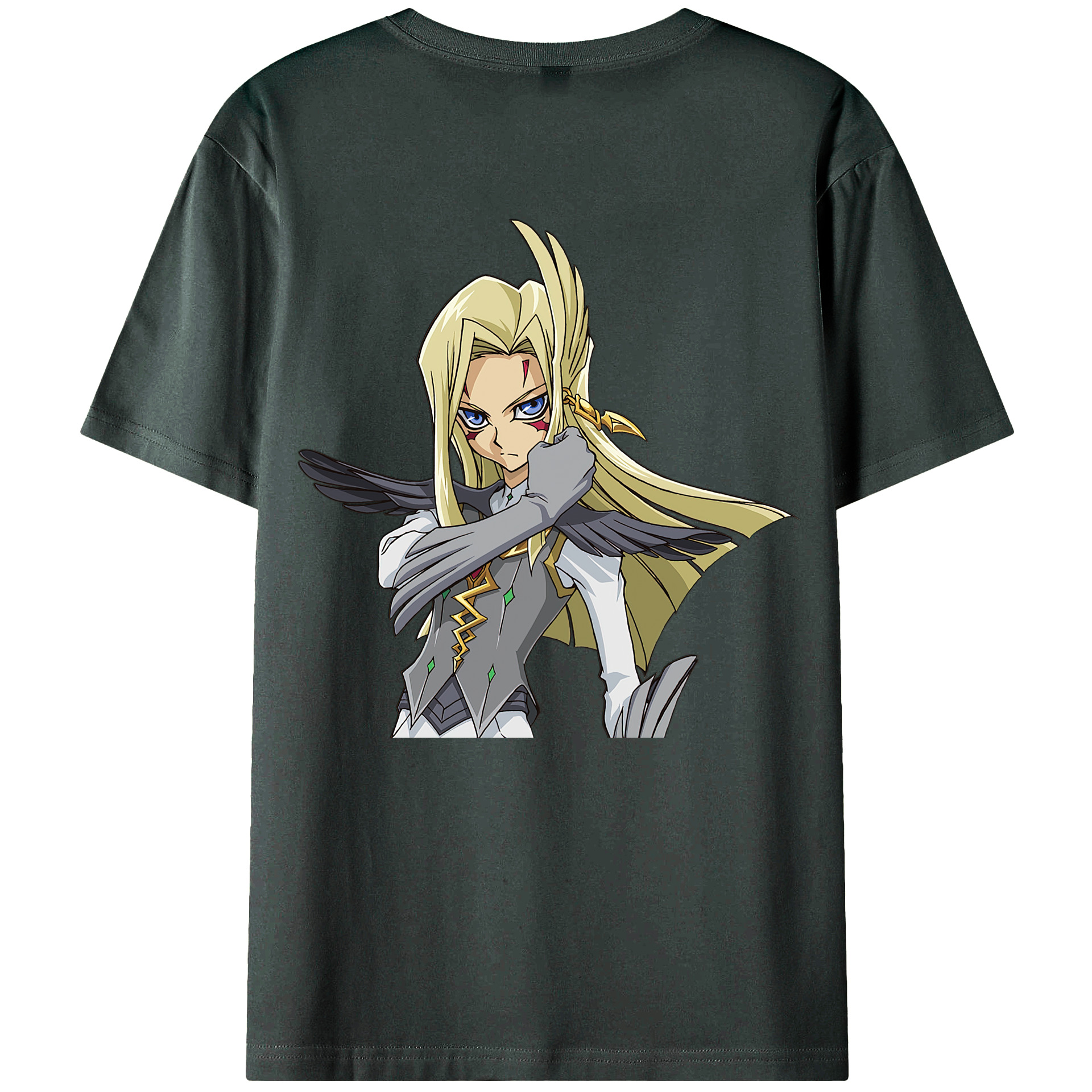 （画像用） 遊☆戯☆王 Yu-Gi-Oh! 綿100％ メンズ半袖Tシャツ（バックプリント） 通気性